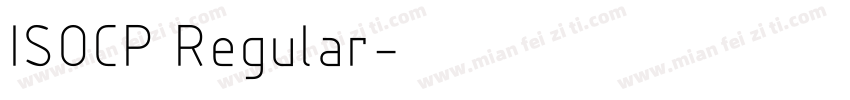 ISOCP Regular字体转换